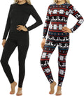 Thermal Underwear for Women Fleece Lined Long Johns Base Layer Thermals Top and Bottom Set Cold Weather