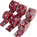 36 Yards 2.5" Wired Burlap Buffalo Checkered Christmas Ribbon, Jute Gift Wrapping Ribbon Wreath Bows Garlands Swag Decorations, Assorted Fabric Ribbons (6 X 6 Yard) - Classic Red/Black Plaid