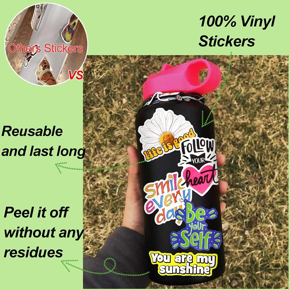 50 PCS Cute Bug Stickers for Kids Waterproof Vinyl Insect Stickers for Water Bottles Party Decorations