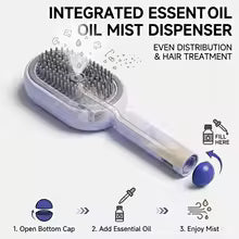 Electric Spray Air Cushions Massage Comb 3 in 1 Self Cleaning Steam Essential Oil Brush Rechargeable Spray Scalp Massager Combs