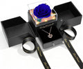 Mothers Day Rose Gifts for Mom from Daughter Son,Fresh Flowers for Delivery,Birthday Gifts for Women,Light up Rose Gifts for Her,Blue Preserved Flowers with Necklace,Wife Mom Gifts Anniversary